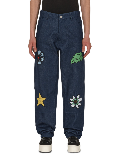 Hlače Sky High Farm Embroidered Workwear Denim Pants Mornarica | SHF01P002 1
