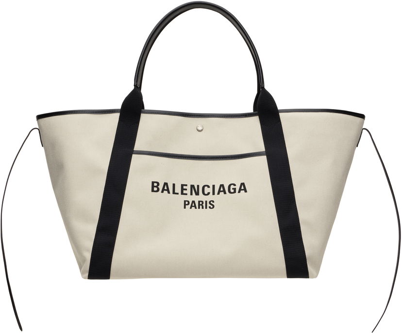 Tote bag Balenciaga Biarritz Large Canvas Tote Bag Bež | 805116 2ABBN