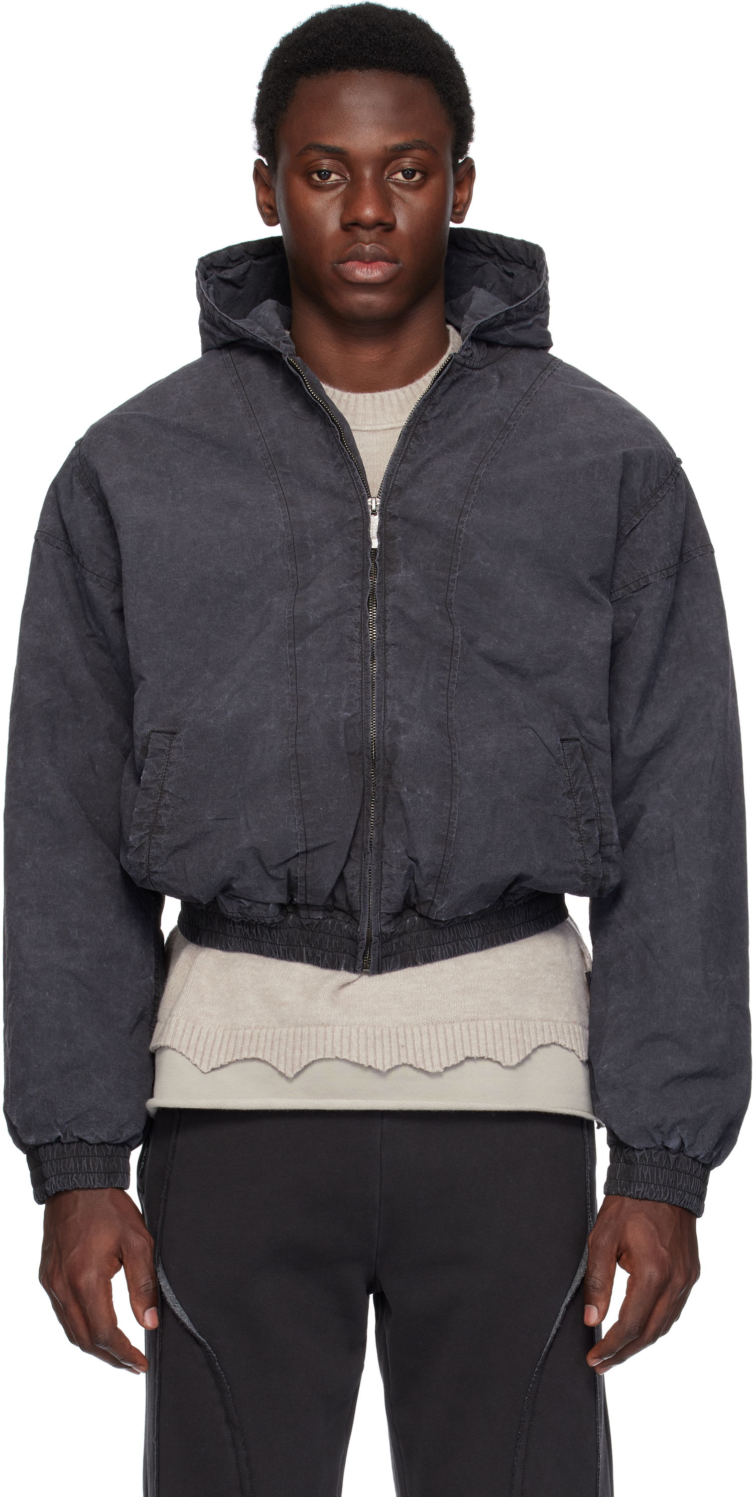 Bomber jakna izzue Hooded Jacket Črna | IZXJKN7173W4NCCX, 0