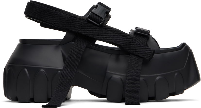 Superge in čevlji Rick Owens Rick Owens Hollywood Mega Tractor Sandals Črna | RU01E5866 LOO