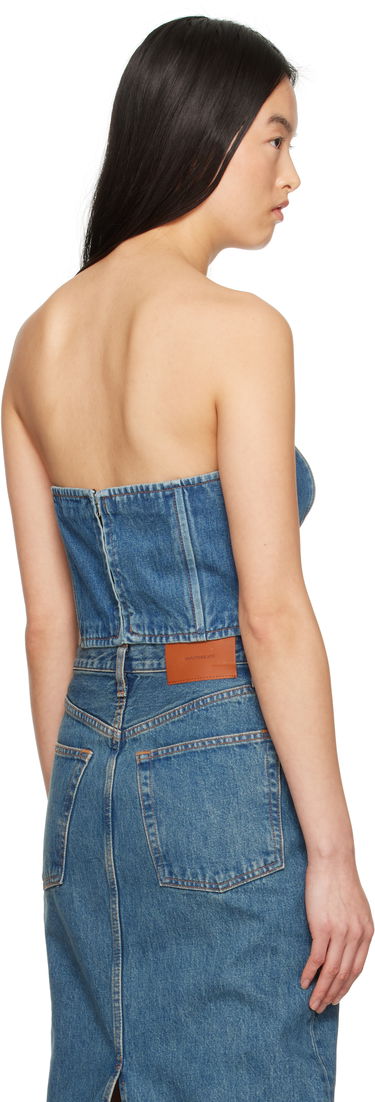 Krila WARDROBE.NYC WARDROBE.NYC Denim Tube Top Modra | W1078PC, 2