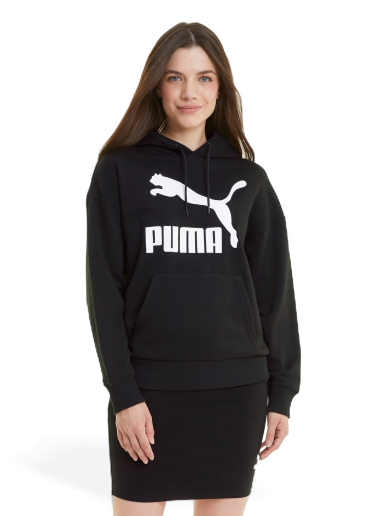 Pulover Puma Classics Logo Hoodie Črna | 530074_01