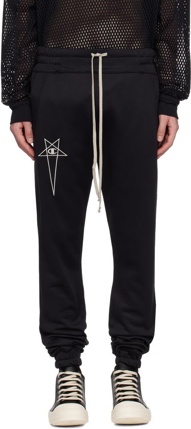 Trenirka Rick Owens Rick Owens Champion Edition Joggers Sweatpants Črna | CM01E1684 CHJS SHINY SWEAT JERSE, 0
