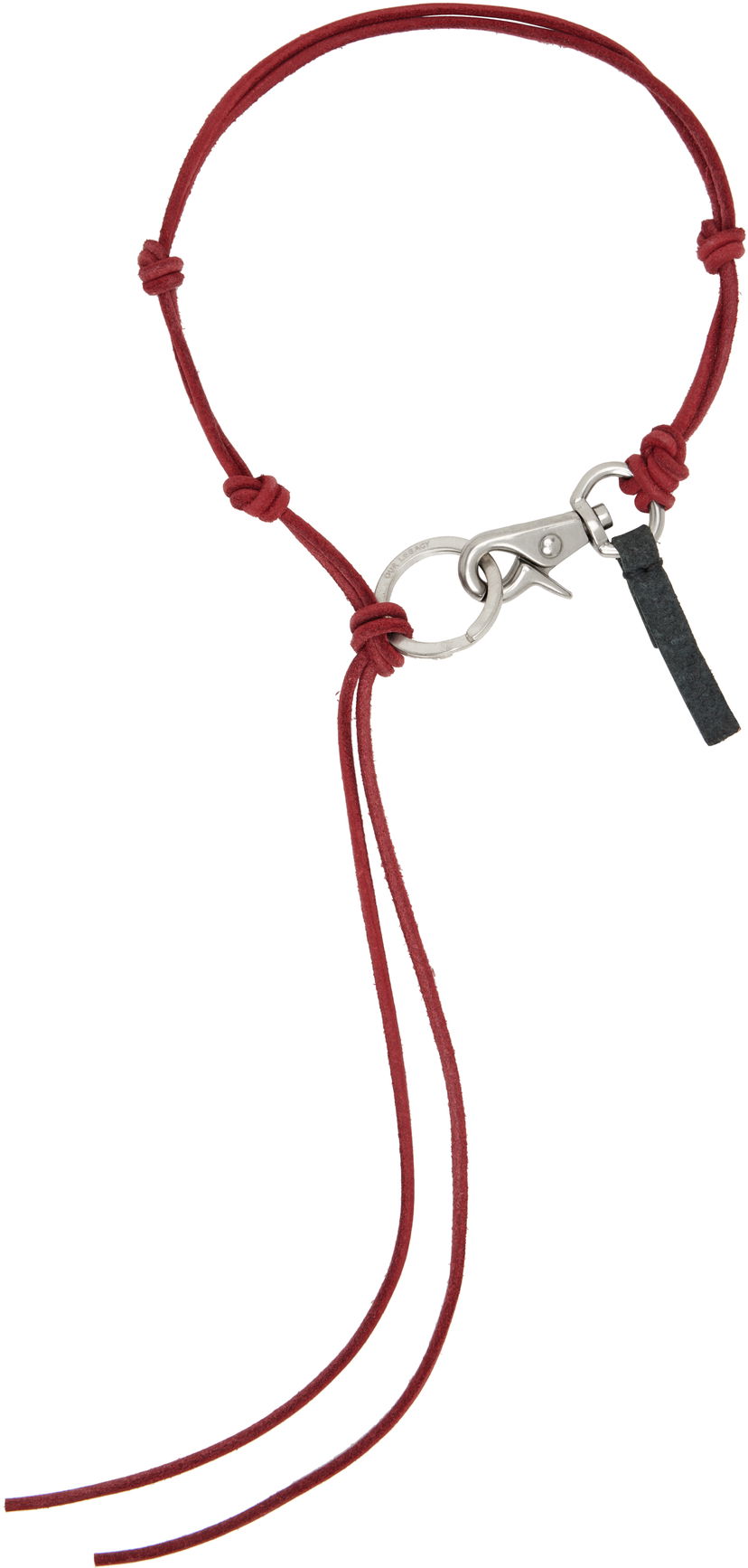 Obeski za ključe OUR LEGACY Our Legacy Ladon Leather Cord Necklace Rdeča | A42058LRL