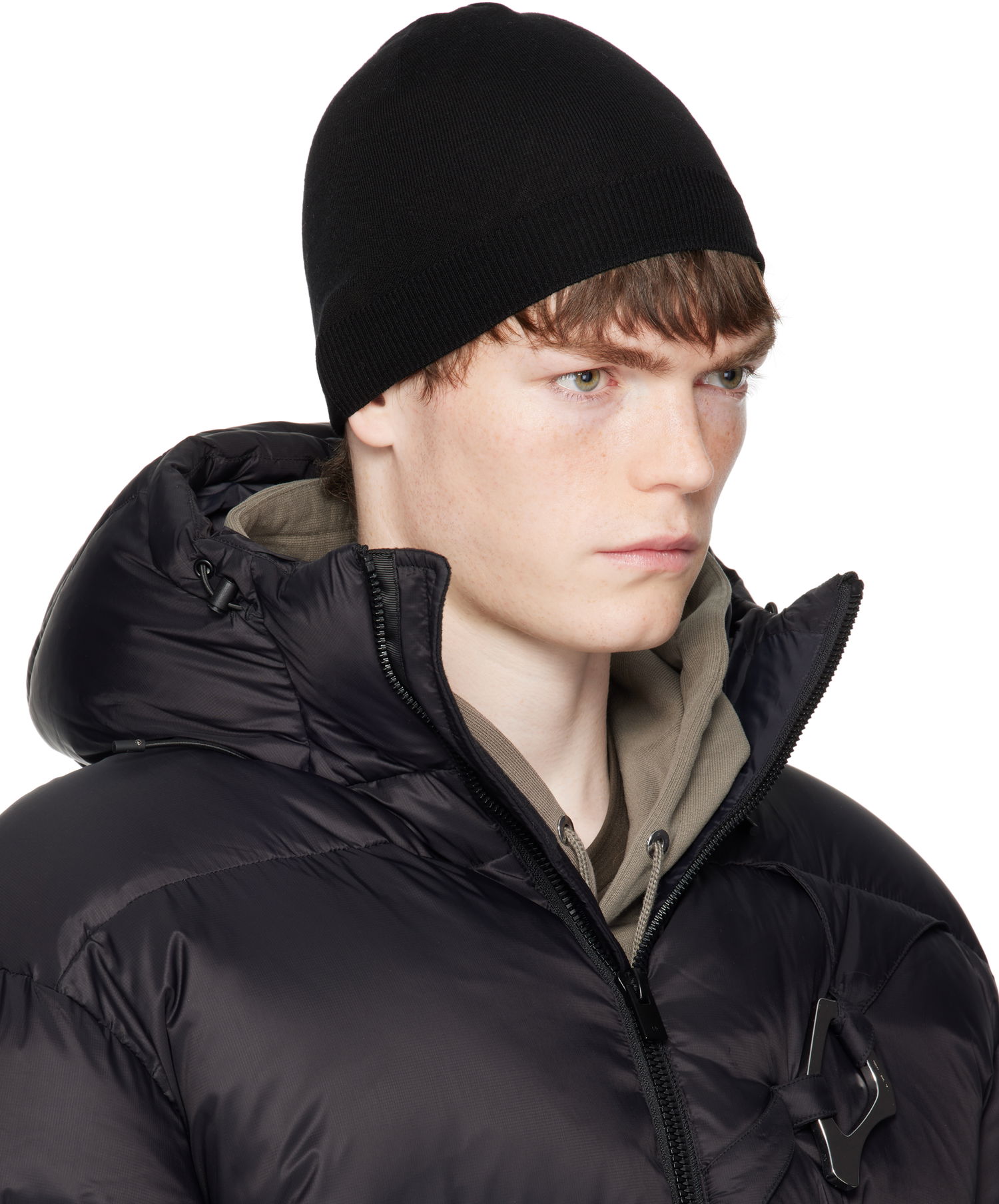 Beanie HELIOT EMIL HELIOT EMIL Fresnel Wool Beanie Črna | PREAW25_16_120_BLK01, 1