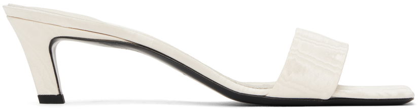 Modni dodatki TOTEME TOTEME 'The Mule' Heeled Sandals Bela | 243-WAS0154-FB0232