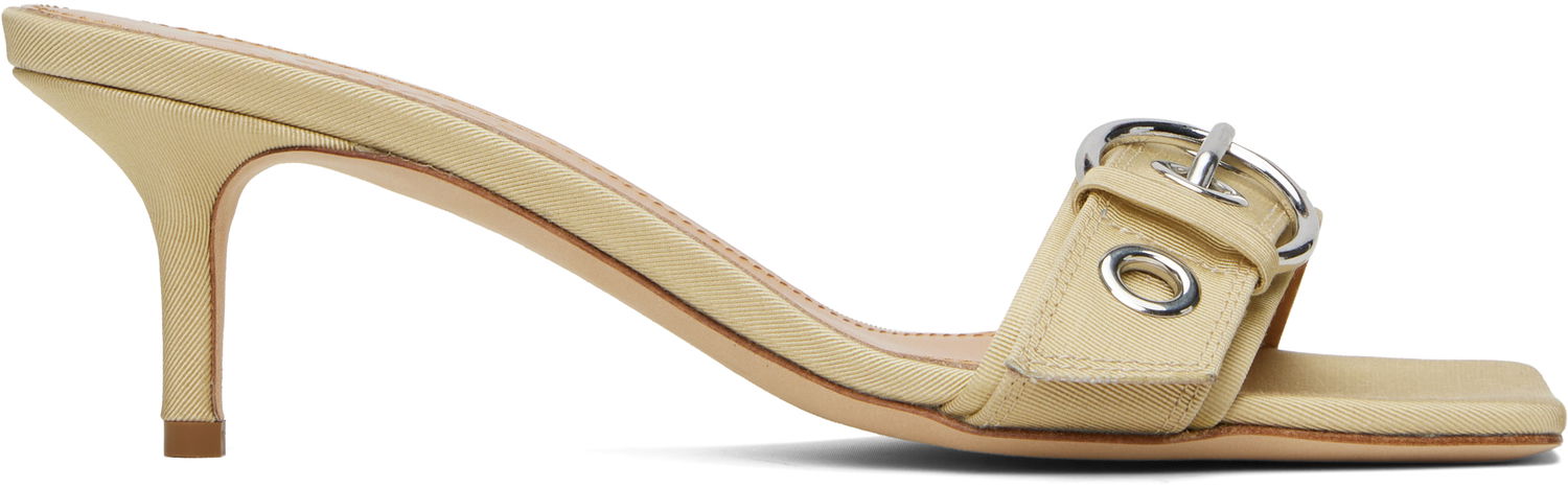 Modni dodatki Aeyde Aeyde Ilvy Eyelet Grosgrain Mules Bež | A11-HS-GAIS55TB188-SS25-957-069, 0
