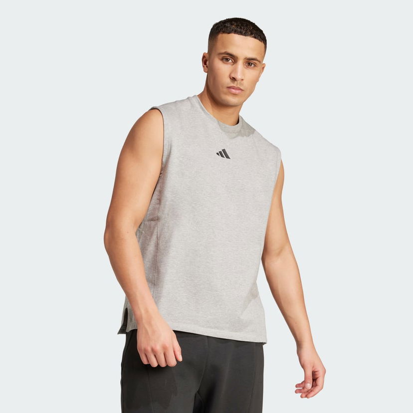 Majica brez rokavov adidas Performance D4T X Sleeveless Tee Siva | KB9831