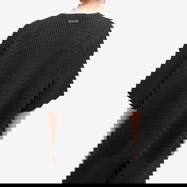 Pleteni pulover Fear of God Fear of God ESSENTIALS Heavy Waffle Short Sleeve Crew Sweat, Size X-Large Črna | 192BT246160F, 3