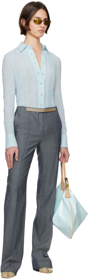 Srajce Tory Burch Tory Burch Button Down Shirt Modra | 173622-435, 4