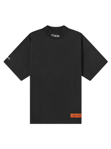 Majica HERON PRESTON Regular Turtleneck CTNMB Tee Črna | HMAA021F21JER0021001