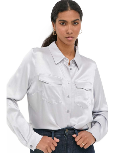 Srajce GUESS Shirt Kovinski | W3YH70.WFJA2