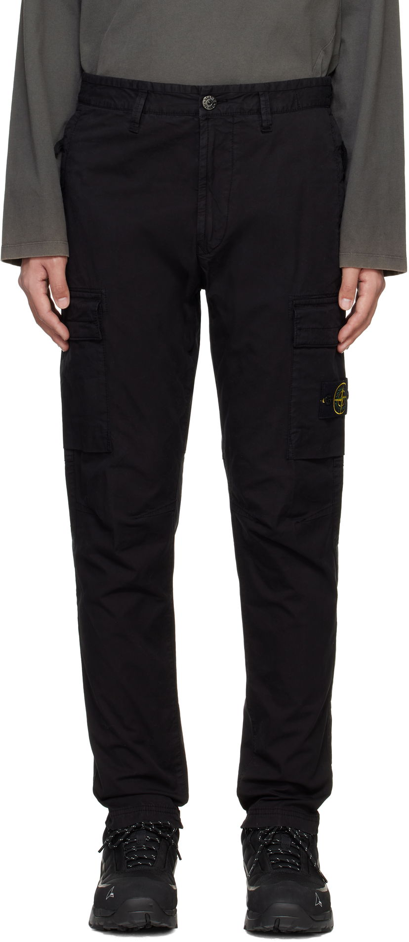 Cargo hlače Stone Island Stone Island Supima Cotton Twill Stretch-TC Cargo Pants Črna | K1S153100304S0010