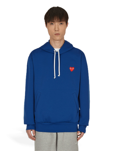 Pulover Comme des Garçons Heart Patch Hoodie Mornarica | P1T174 2