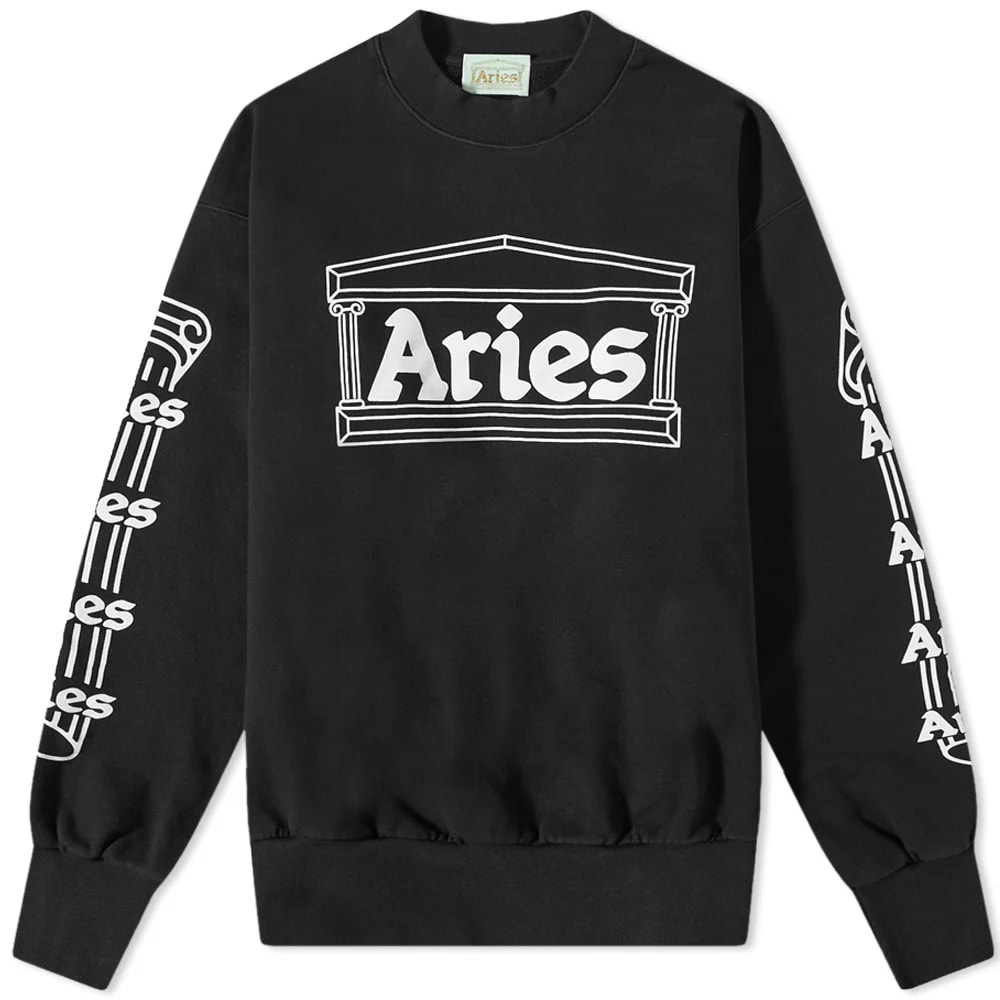 Pulover Aries Column Crew Sweatshirt Črna | COAR20001-BLK, 0