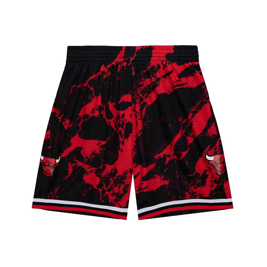 Kratke hlače Mitchell & Ness NBA Chicago Bulls Team Marble Swingman Shorts Črna | PFSW1279-CBU97PPPBLCK, 0