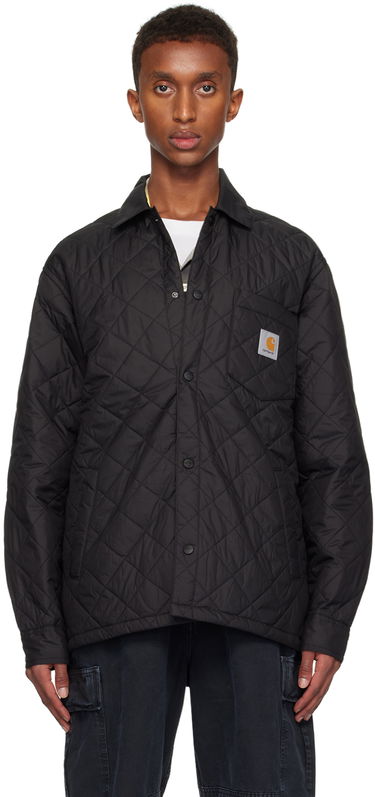 Puhovka Carhartt WIP Quilted Shirt Jacket Črna | I034363, 0