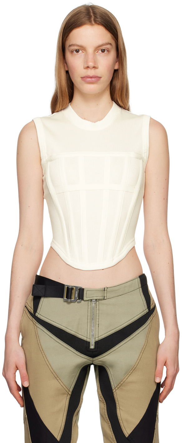 Majica brez rokavov Dion Lee Corset Tank Top Bela | C3094R23, 0