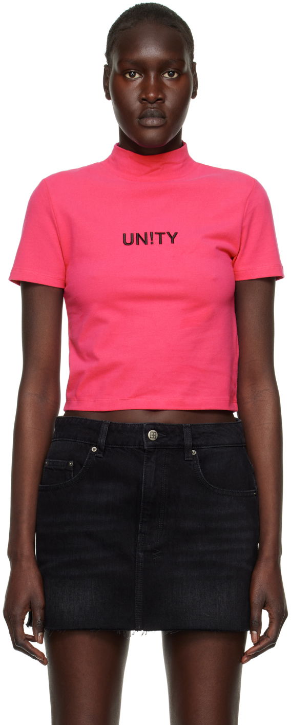 Krop-top Ksubi 'Unity' Crop T-Shirt Roza | WPS23TE016