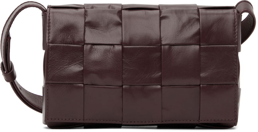 Torba za čez ramo Bottega Veneta Bottega Veneta Small Cassette Bag Bordo | 717587-VCQ71
