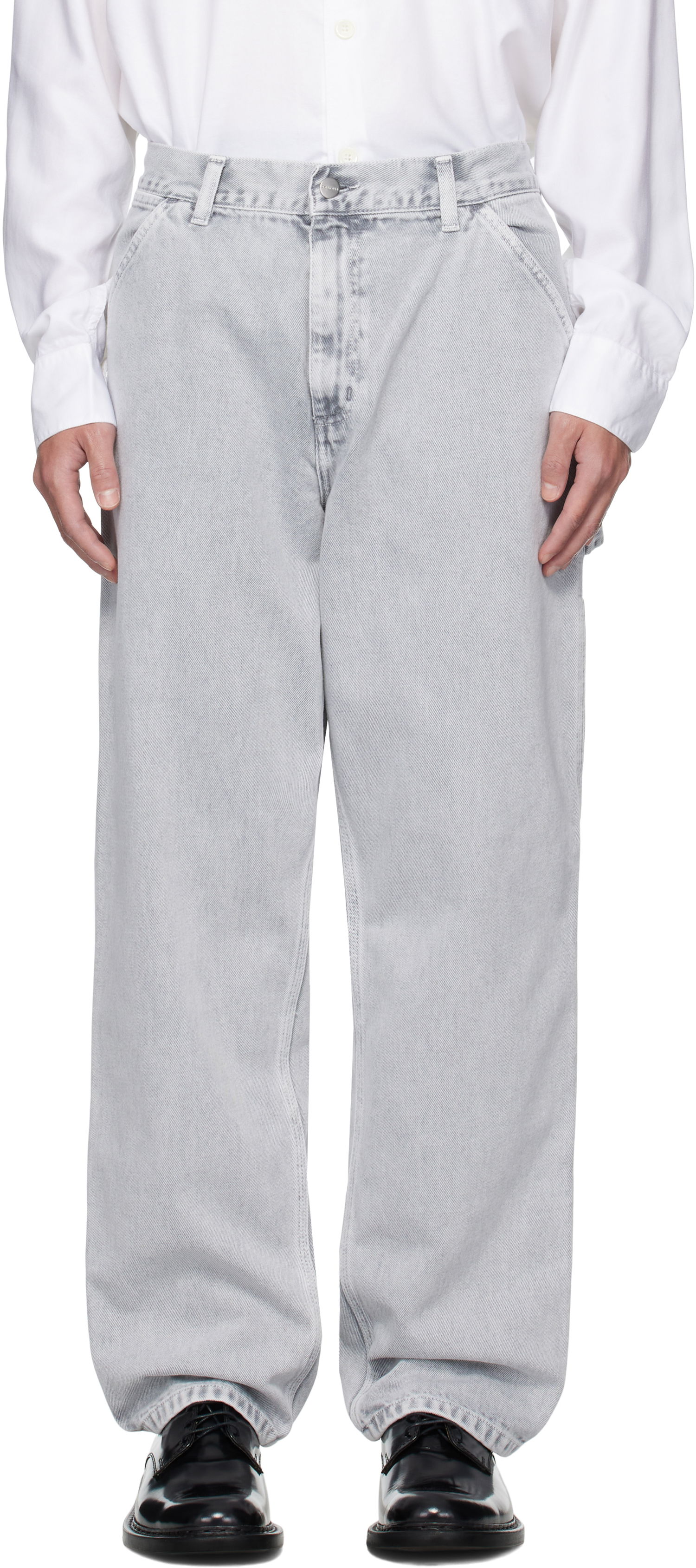 Kavbojke Carhartt WIP Carhartt WIP Single Knee Jeans Siva | I035826, 0