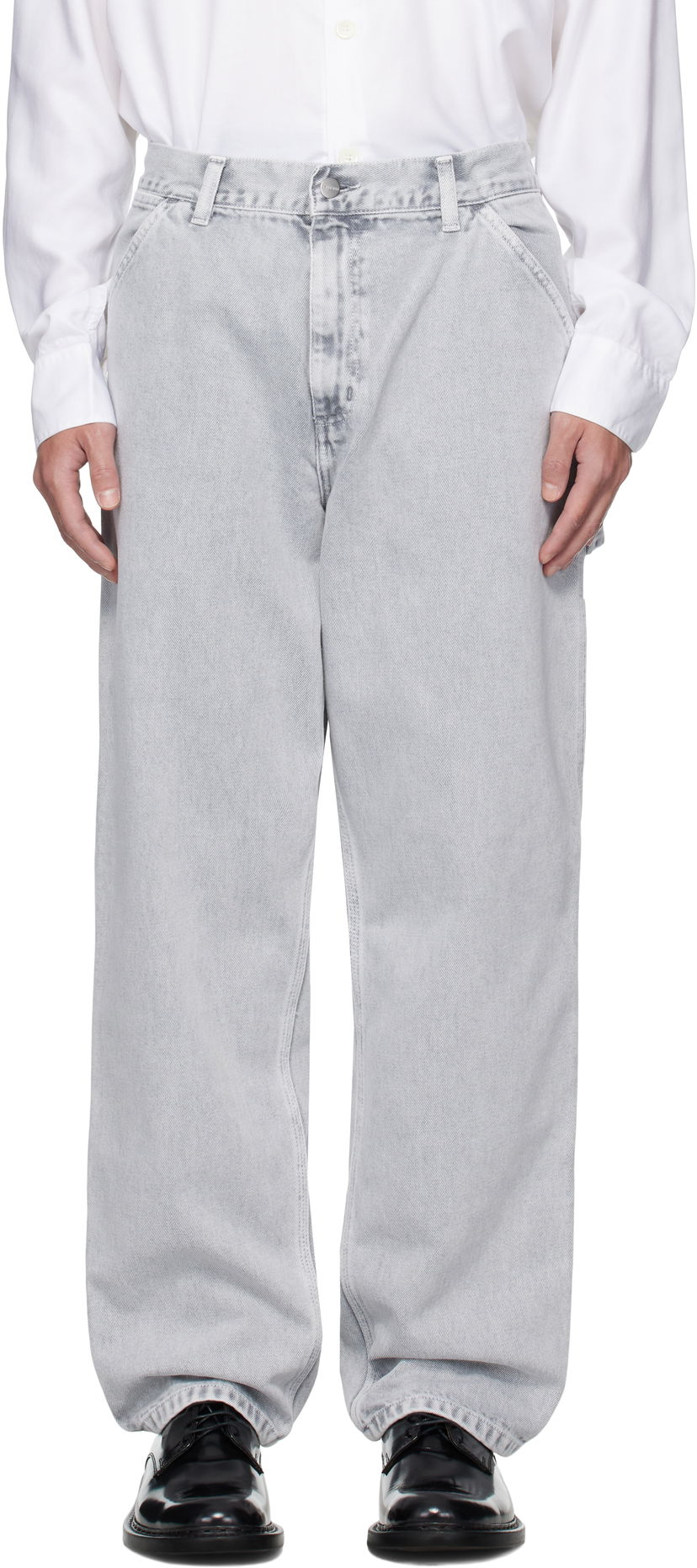 Kavbojke Carhartt WIP Carhartt WIP Single Knee Jeans Siva | I035826