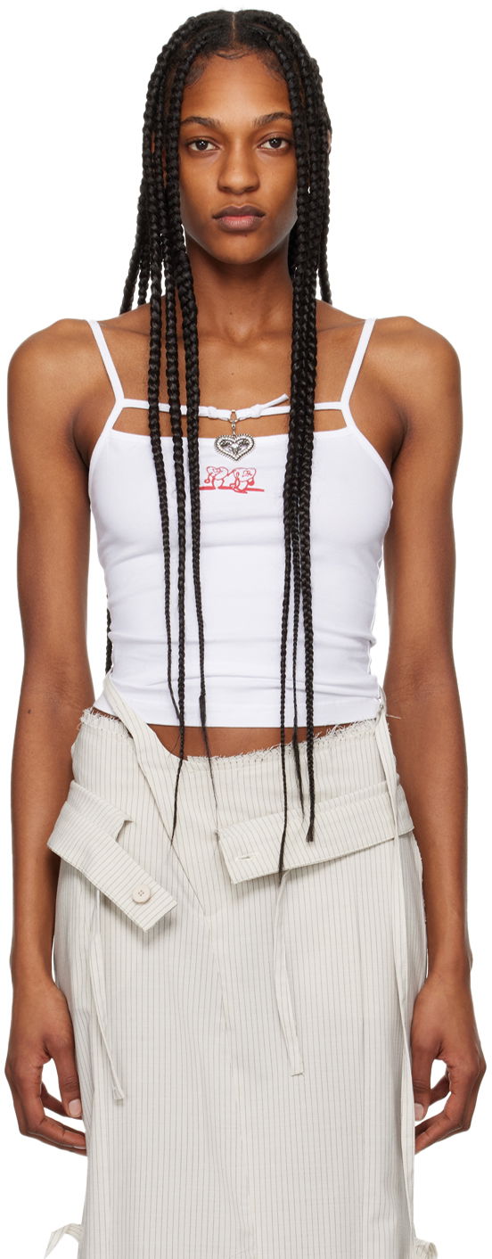 Majica brez rokavov Ottolinger Ottolinger Charmed Tank Top Bela | 1503803