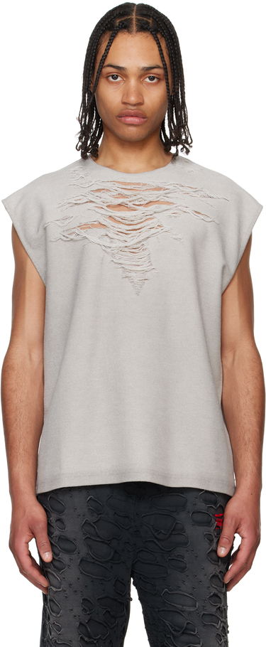Majica brez rokavov Diesel Diesel S-Rub-SL Distressed Tank Top Siva | A19115-0PLAI-97C, 0