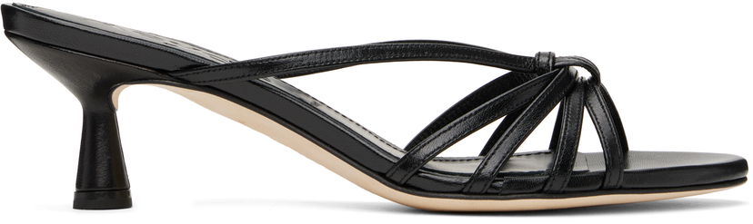 Oblačila Aeyde Aeyde Abby Leather Mules Črna | A11-HS-PRAR55ST141-SS25-800-007