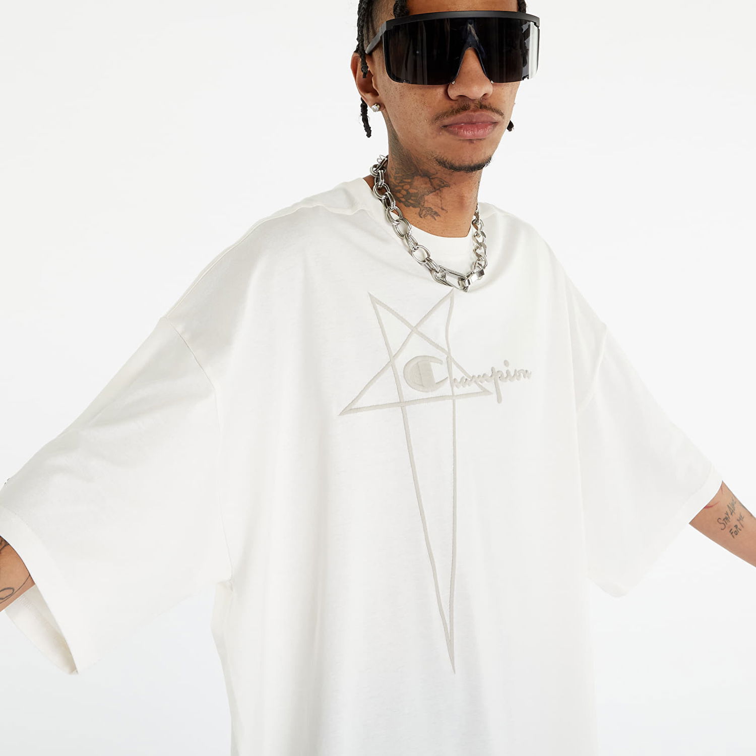 Majica Rick Owens x Champion Tommy Tee Bela | CM02C9229-CHJEG-11, 1