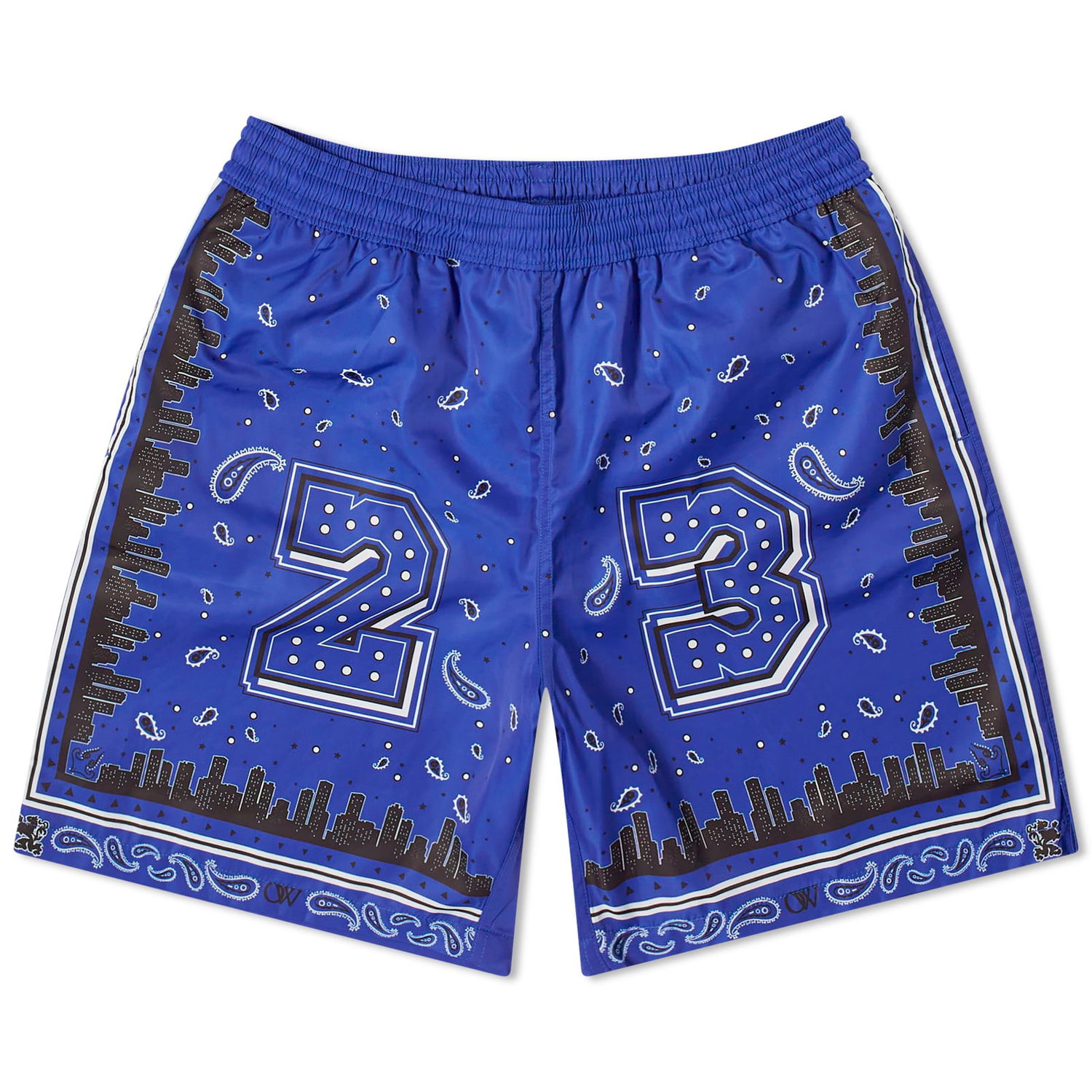 Kopalke Off-White Bandana Swim Shorts Modra | OMFD008S24FAB0024600, 0