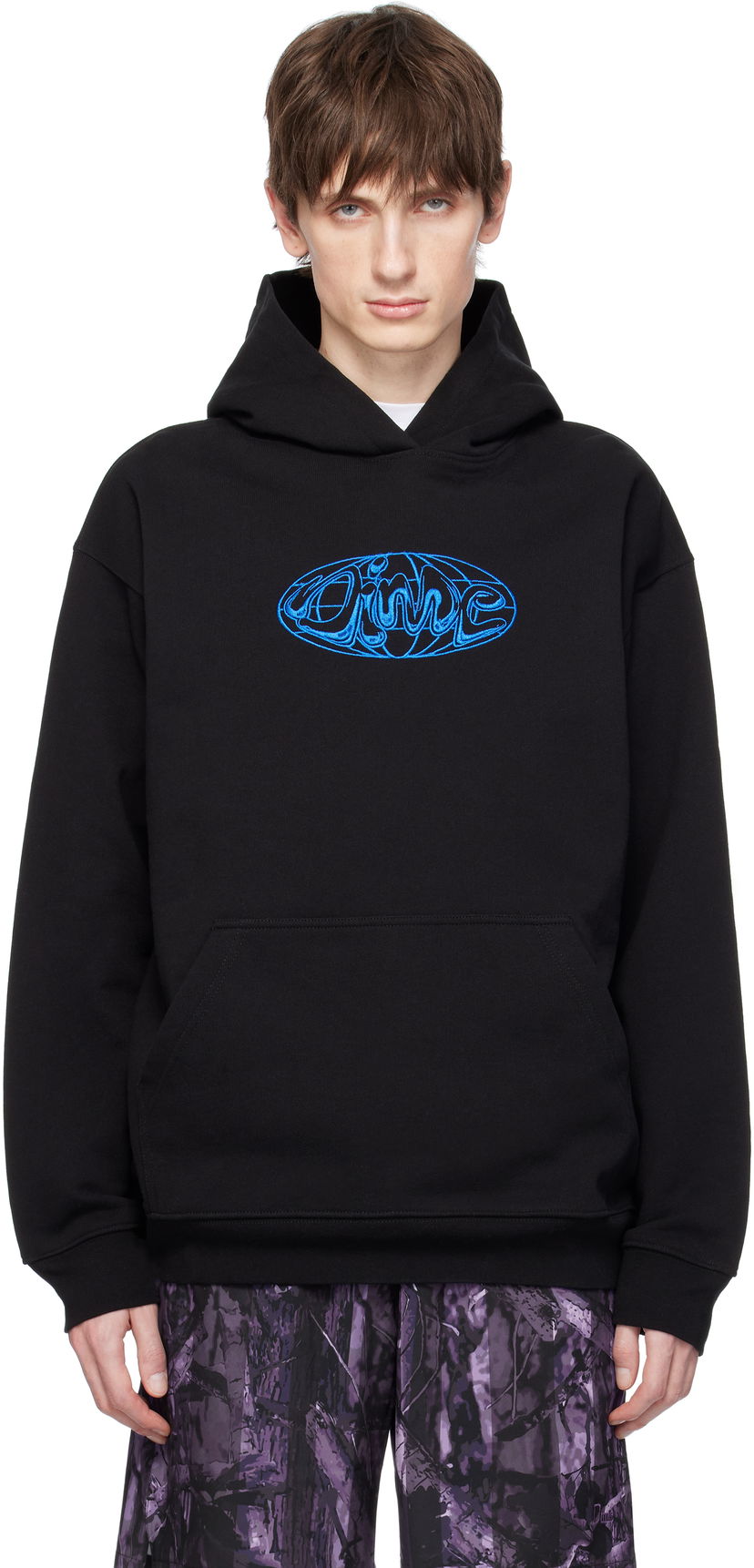 Pulover Dime Globe Hoodie Črna | DIMESP2540BLK