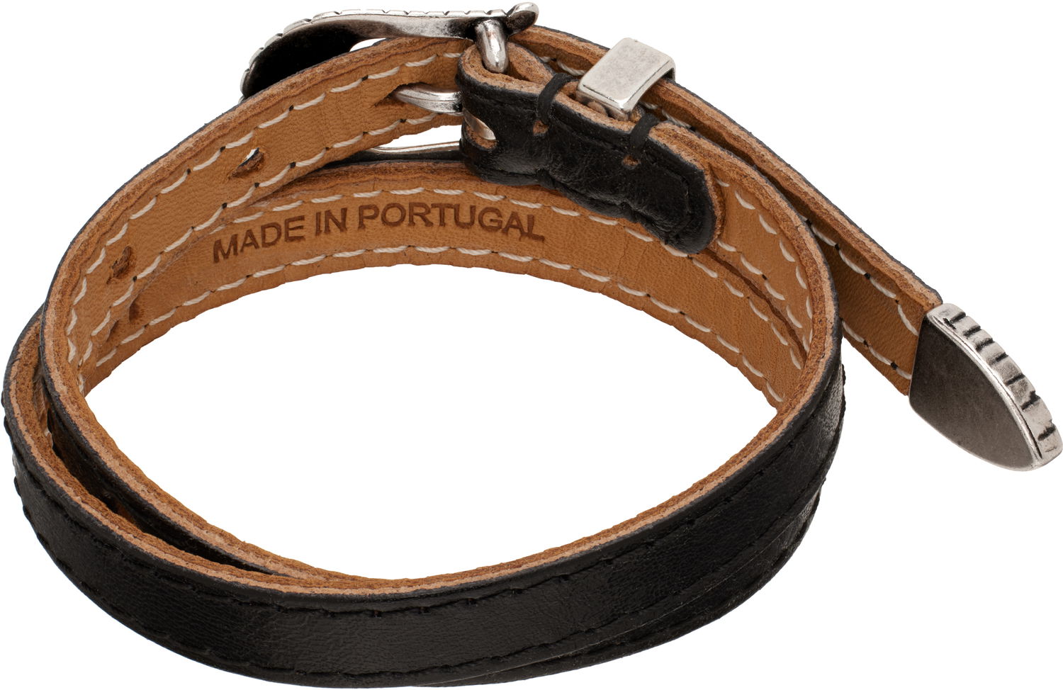 Zapestnica OUR LEGACY Cowboy Wrap Around Bracelet Črna | A4248CDB, 1