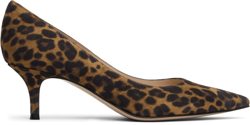 Superge in čevlji Gianvito Rossi Leopard Print Suede Gianvito 55 Pumps Večbarvna | G20336-55RIC-CMD