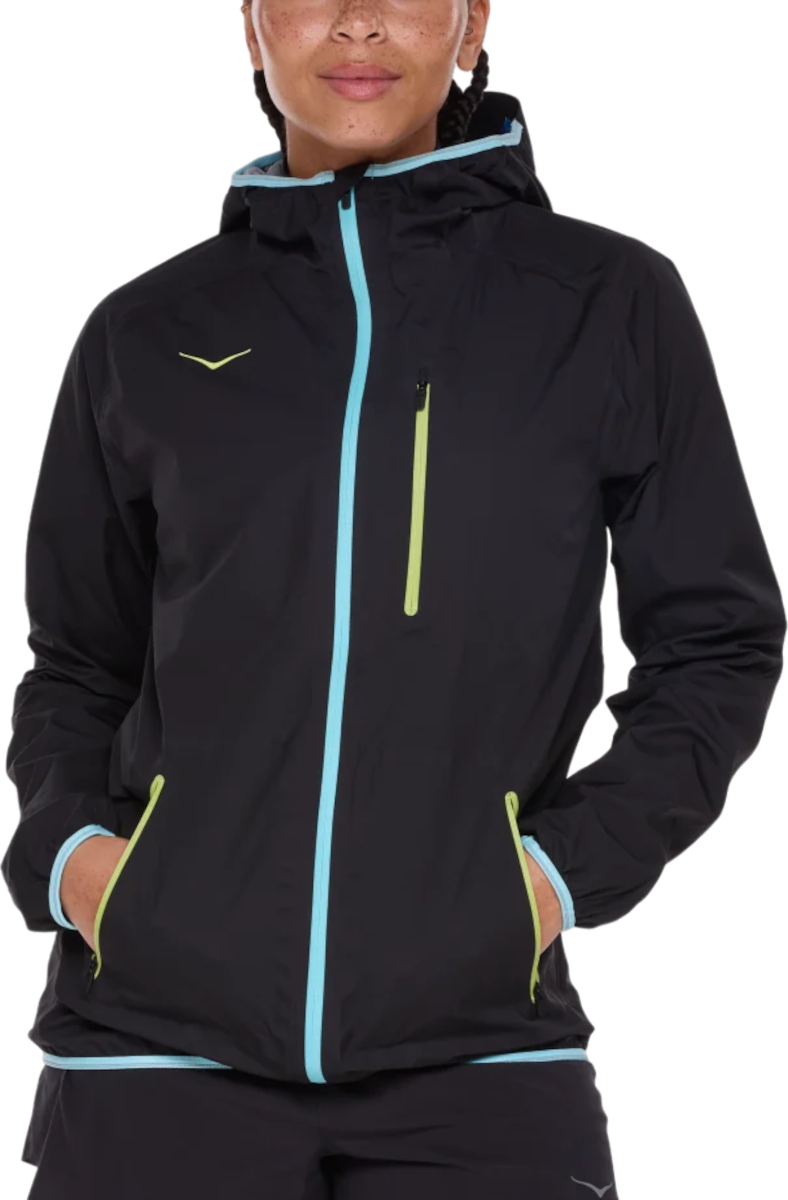 Vetrovka Hoka One One Hoka Tecsky Waterproof Jacket Črna | 1156100-blk