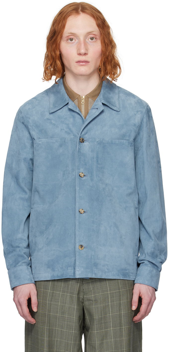 Srajce Paul Smith Paul Smith Suede Button Up Shirt Modra | M1R-722Y-M01931-40B, 0