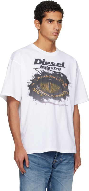 Majica Diesel T-Boxt T-shirt with Eye Graphic Print Bela | A19640-0PLAT-100, 1