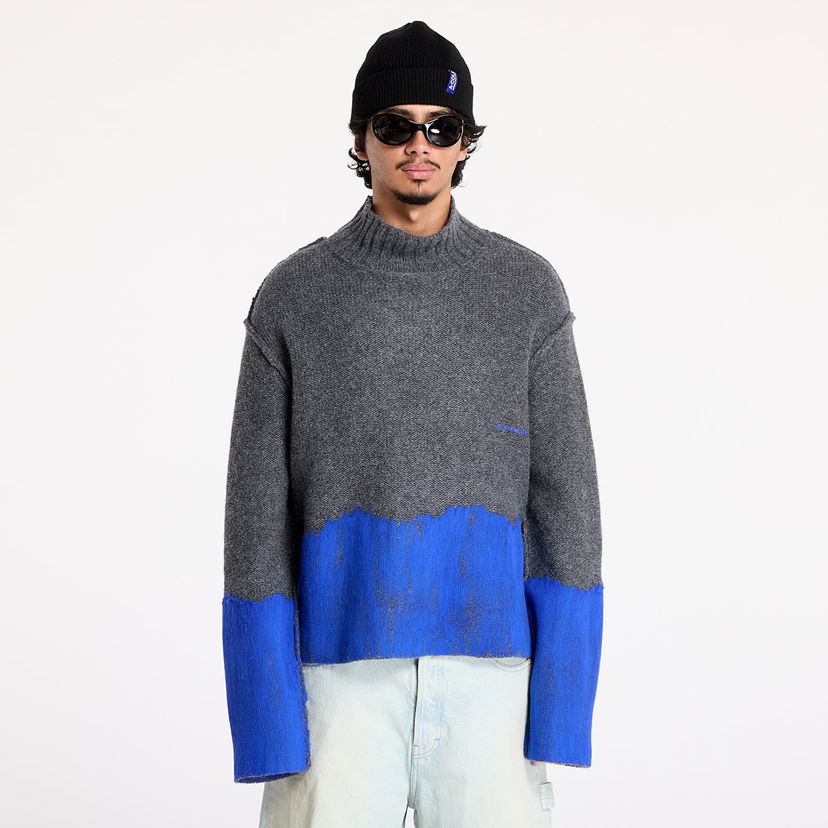 Pleteni pulover A-COLD-WALL* Saturate Knit High Neck Grey Slate Siva | ACWMK171 Grey