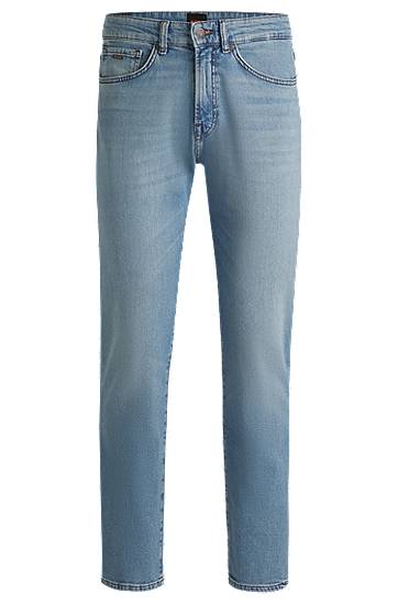 Kavbojke BOSS Maine Regular-Fit Comfort-Stretch Jeans Modra | 50514237
