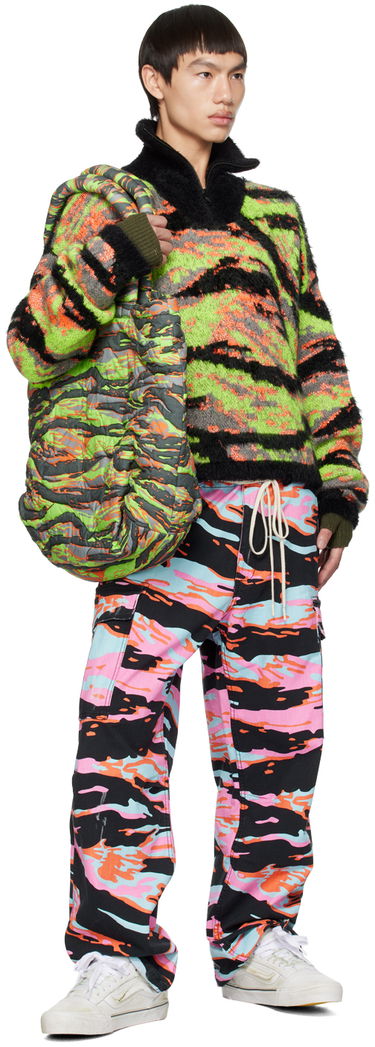 Pleteni pulover ERL ERL Camo-Print Mockneck Sweater Črna | ERL06N007, 3