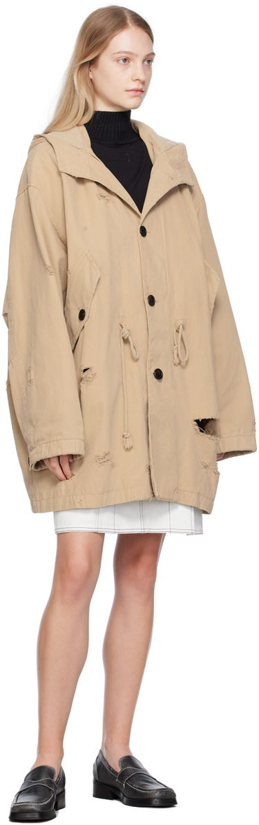 Parka We11done Distressed Hooded Coat Bež | WD-JP3-23-153-U-BG, 3