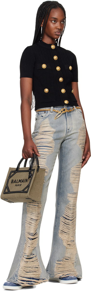 Tote bag Balmain Balmain B-Army Small Tote Bag Zelena | DN1FE809TDVY, 3