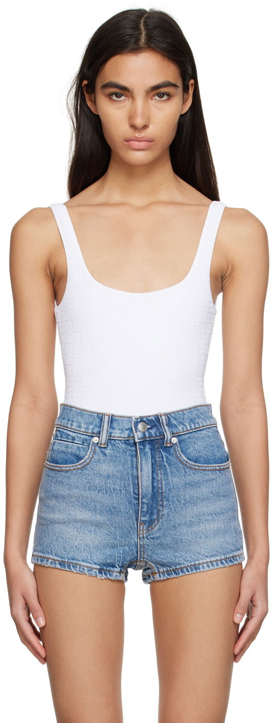 Kopalke Alexander Wang Alexander Wang.t Textured Tank Bodysuit Bela | 4CC2228024