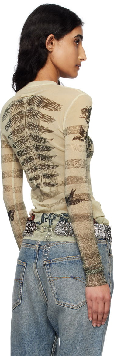 Majica Jean Paul Gaultier Jean Paul Gaultier Tattoo Marinière T-Shirt Bež | 25/34-F-TO274-T585-030030, 2