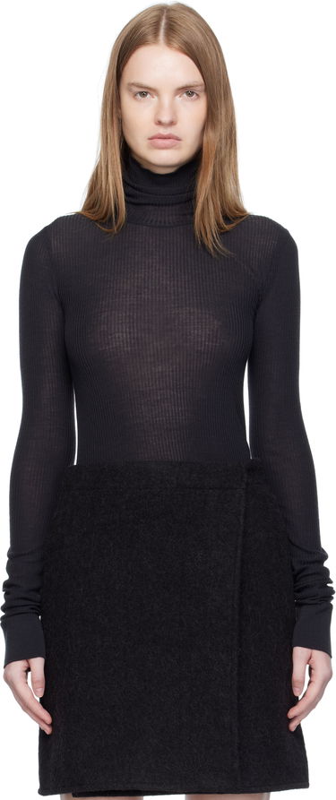 Pleteni pulover LEMAIRE Lemaire Seamless Turtleneck Črna | TO1460 LK1032, 0