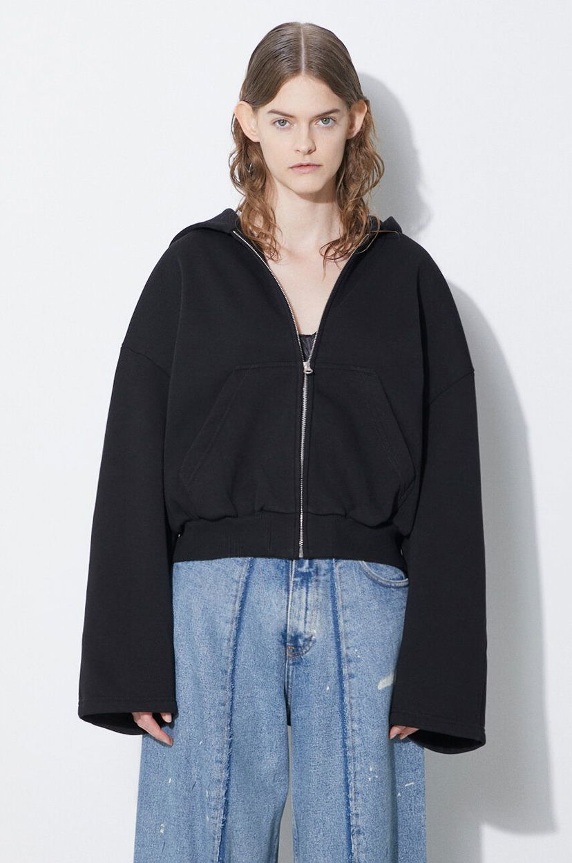 Pulover Maison Margiela Hoodie With Zipper Črna | S52GU0215