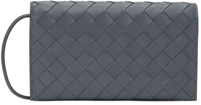 Torba za čez ramo Bottega Veneta Wallet On Strap Bag Siva | 708586 VCPP3, 0