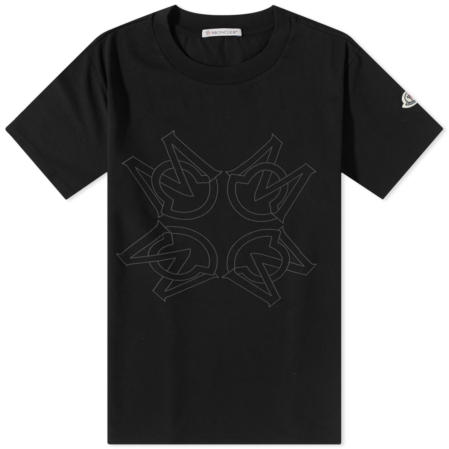 Majica Moncler Mirror Logo Tee Črna | I1-091-8C000-04-8390T-999, 0