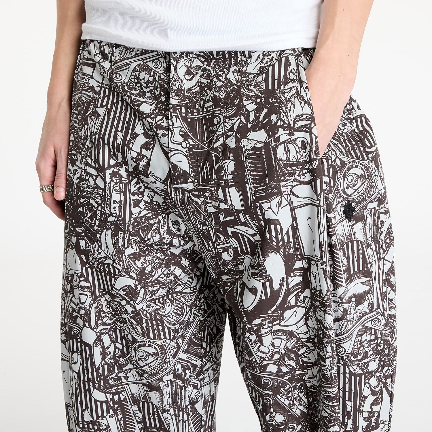 Cargo hlače Marcelo Burlon Marcelo Burlon AOP Mech Baggy Pajama Pants Večbarvna | CMCA18FS25FAB0010706, 1