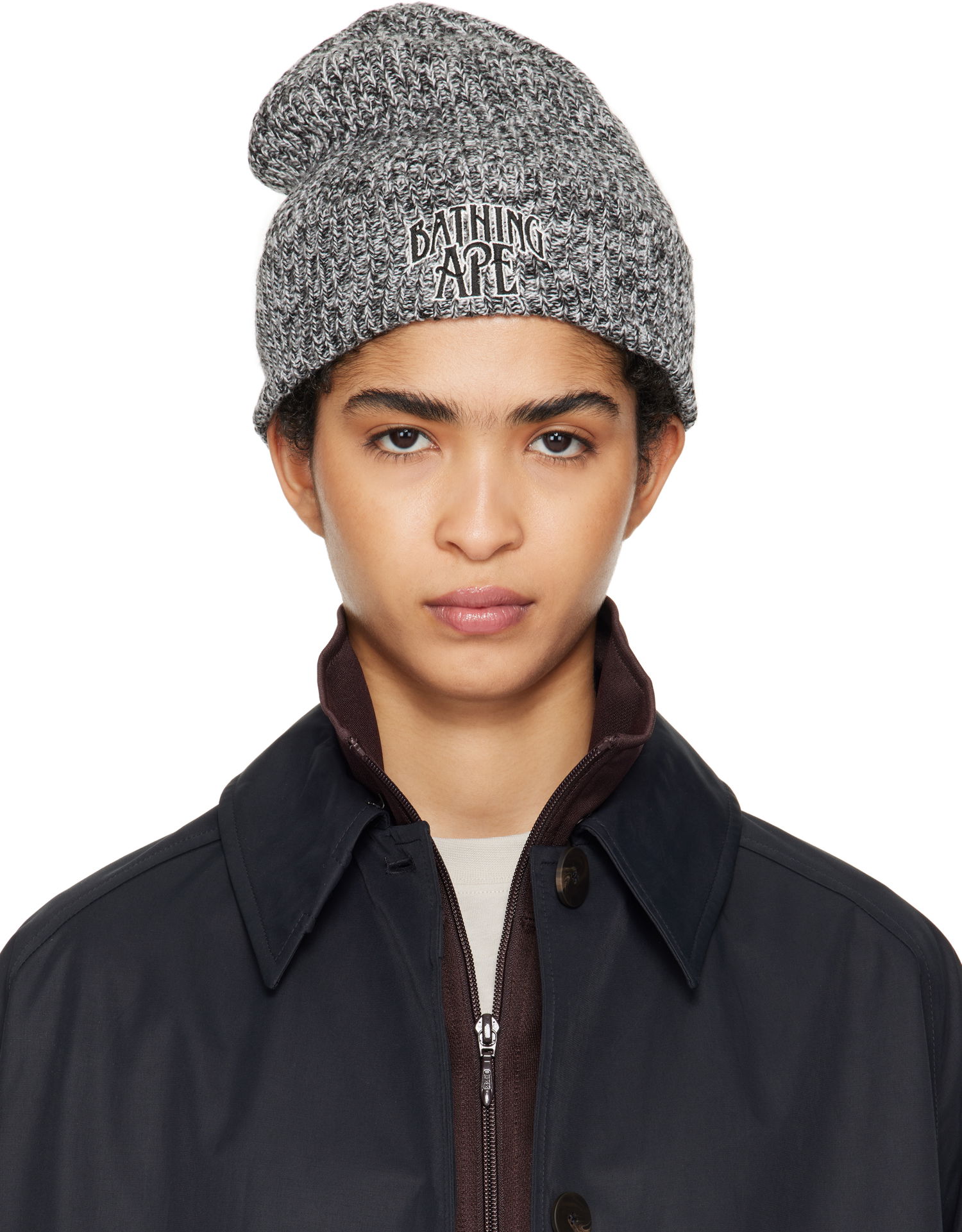 Beanie BAPE BAPE Gradient Knit Beanie Siva | 001HTK801307M, 0